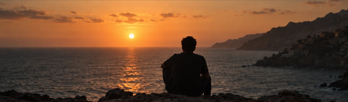 Cinematic sunset over the Mediterranean — temporary showreel cover